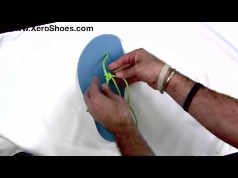 How to Tie Xero Shoes Basic Huarache - Left Foot